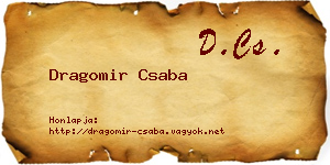 Dragomir Csaba névjegykártya