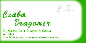 csaba dragomir business card